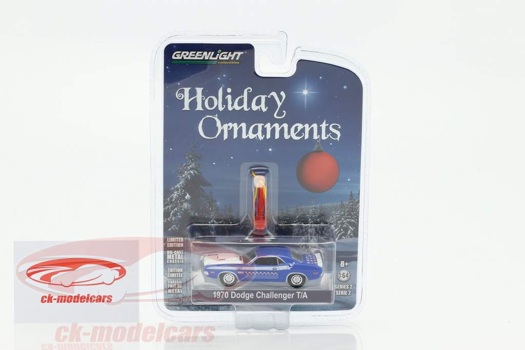 Dodge Challenger T/A ano de construção 1970 azul 1:64 Greenlight