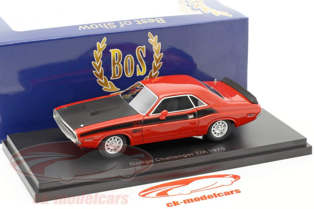 Dodge Challenger T/A Opførselsår 1970 rød / sort 1:43 BOS-Models