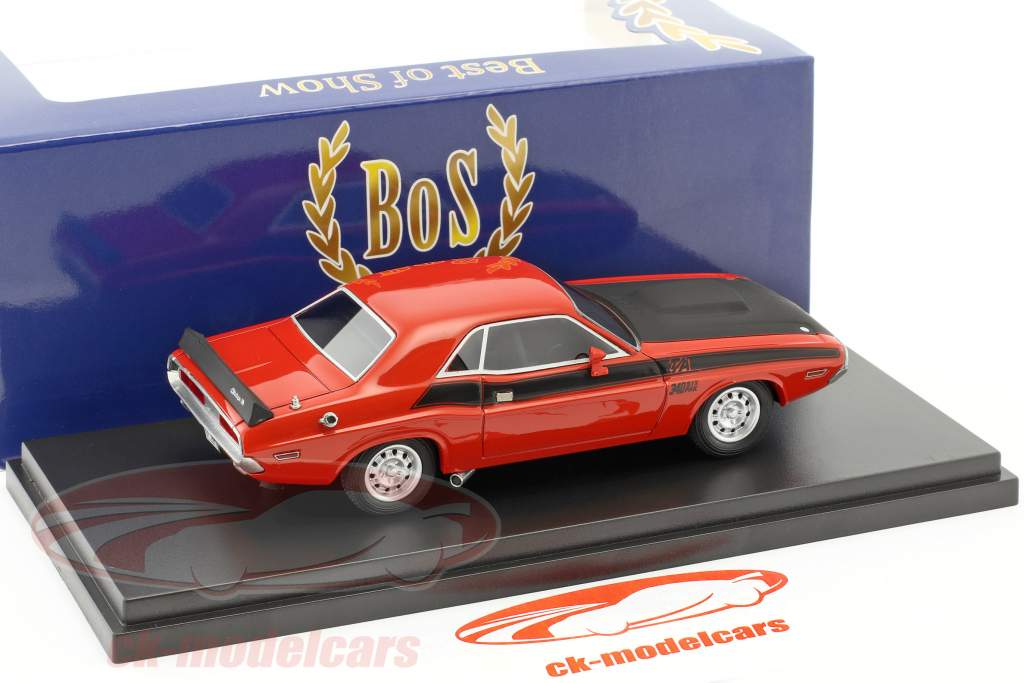 Dodge Challenger T/A Opførselsår 1970 rød / sort 1:43 BOS-Models