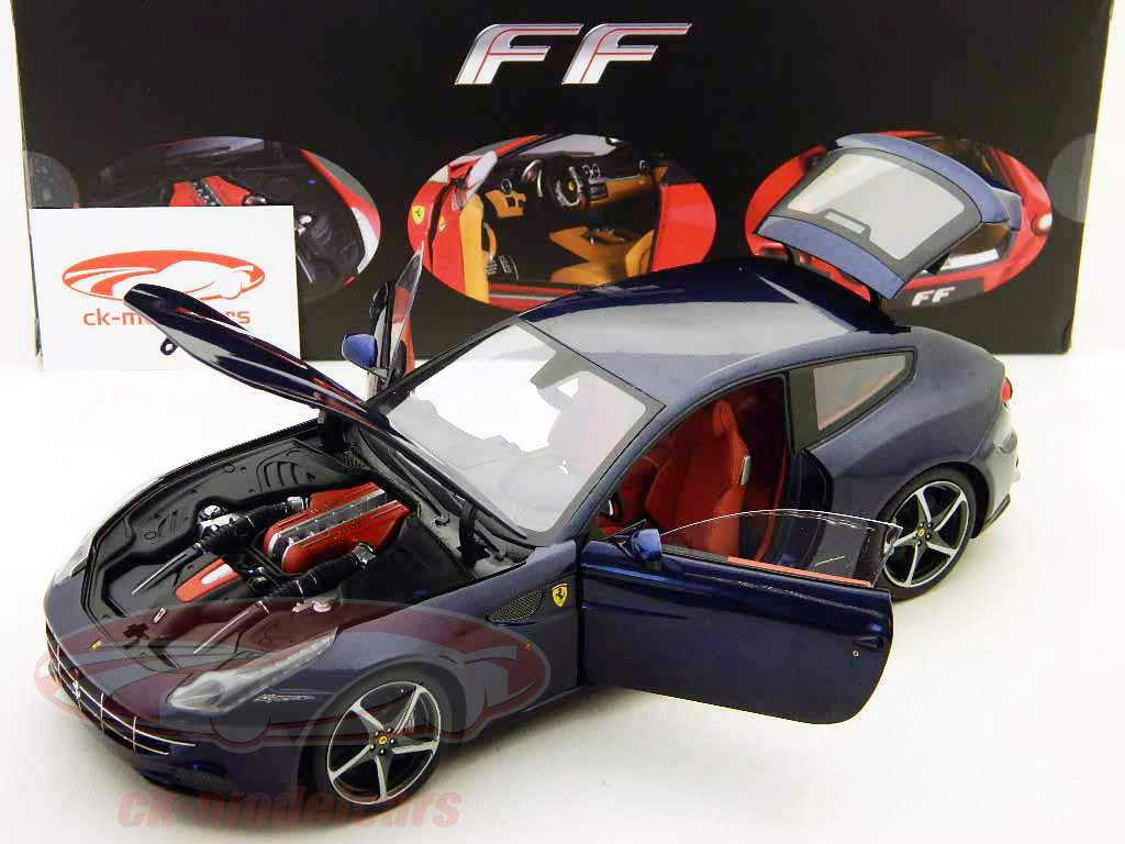 Ferrari FF Fire model 2010 mørkeblå 1:18 HW Elite