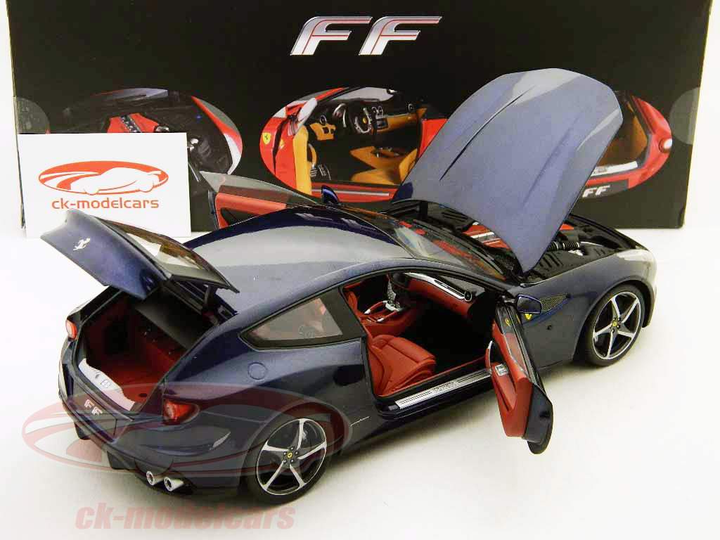 Ferrari FF Fire model 2010 mørkeblå 1:18 HW Elite