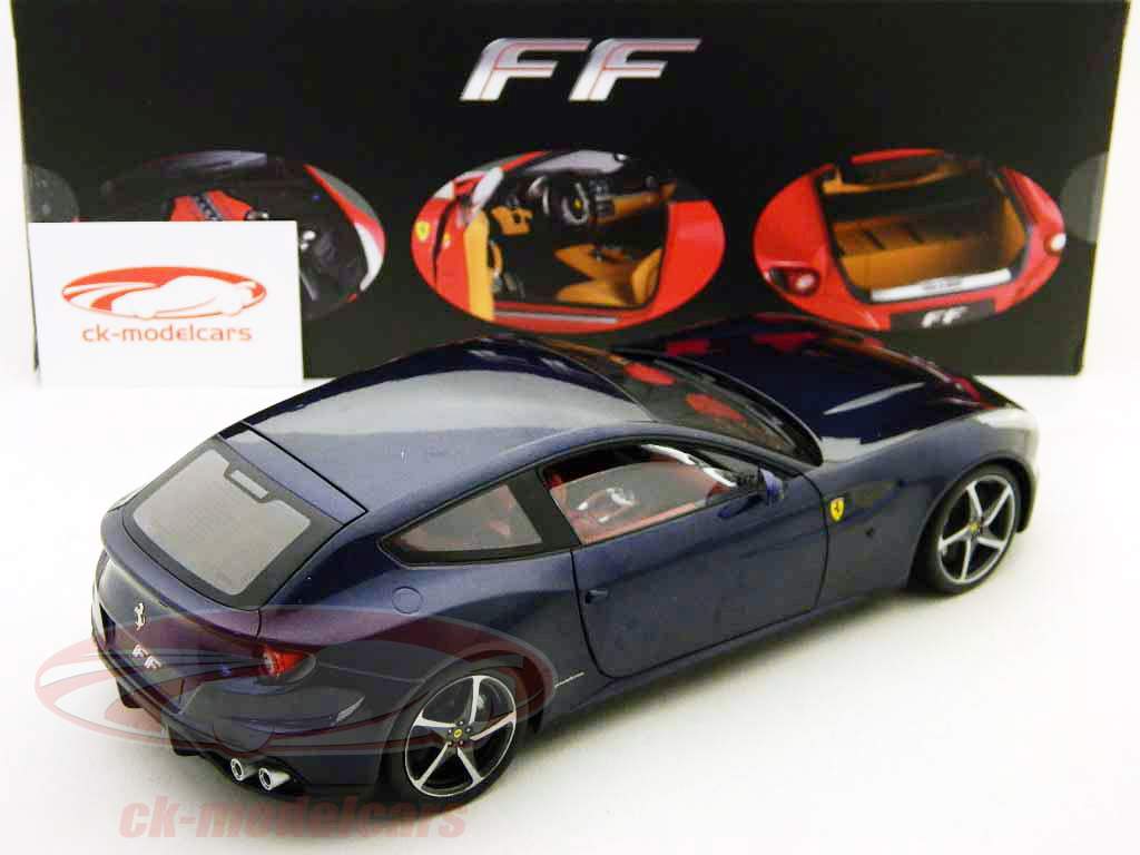 Ferrari FF Fire model 2010 mørkeblå 1:18 HW Elite