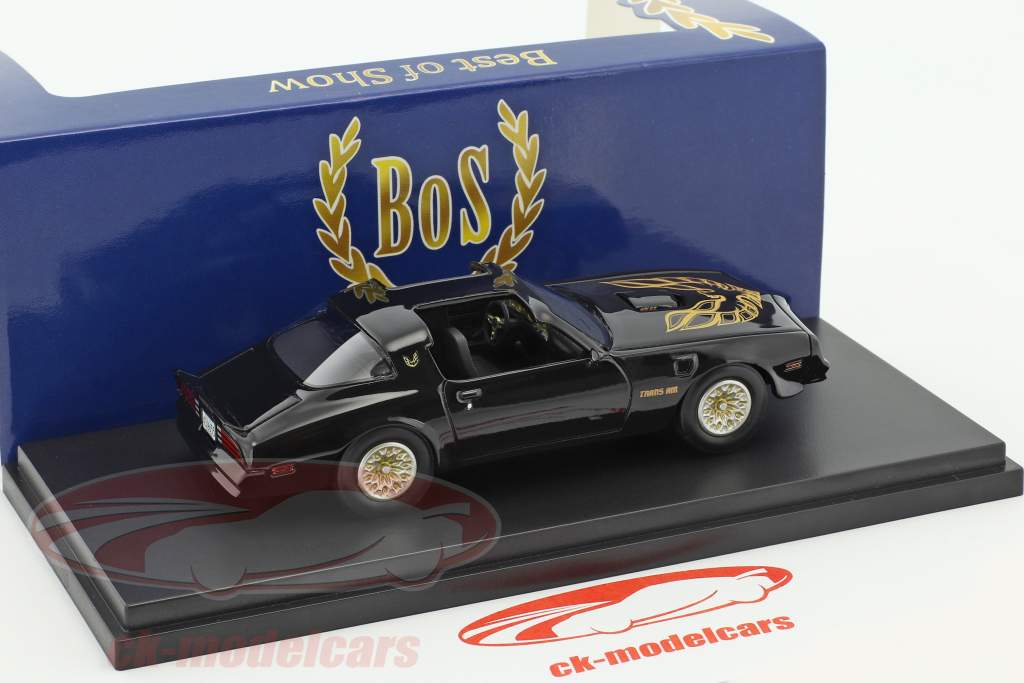 Pontiac Firebird Trans Am Bouwjaar 1977 zwart / goud 1:43 BoS-Models
