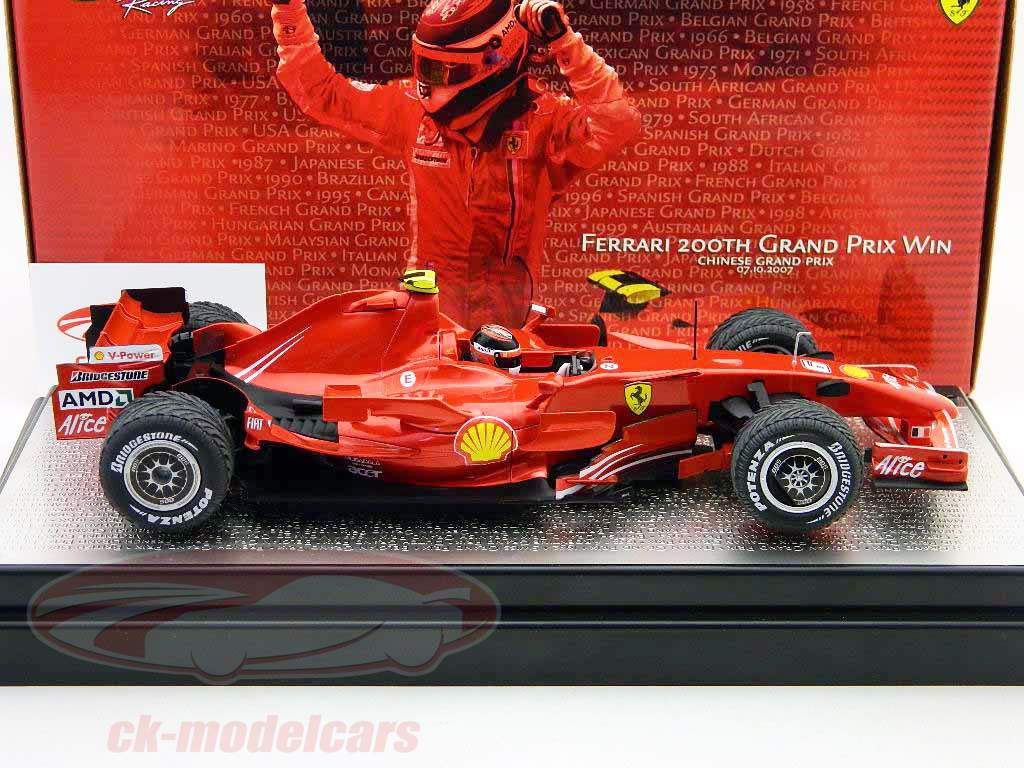 ぺち 1/18 フェラーリ　f2008 ライコネン マテル1/18 フェラーリ F2008 K.ライコネン ハットトリック