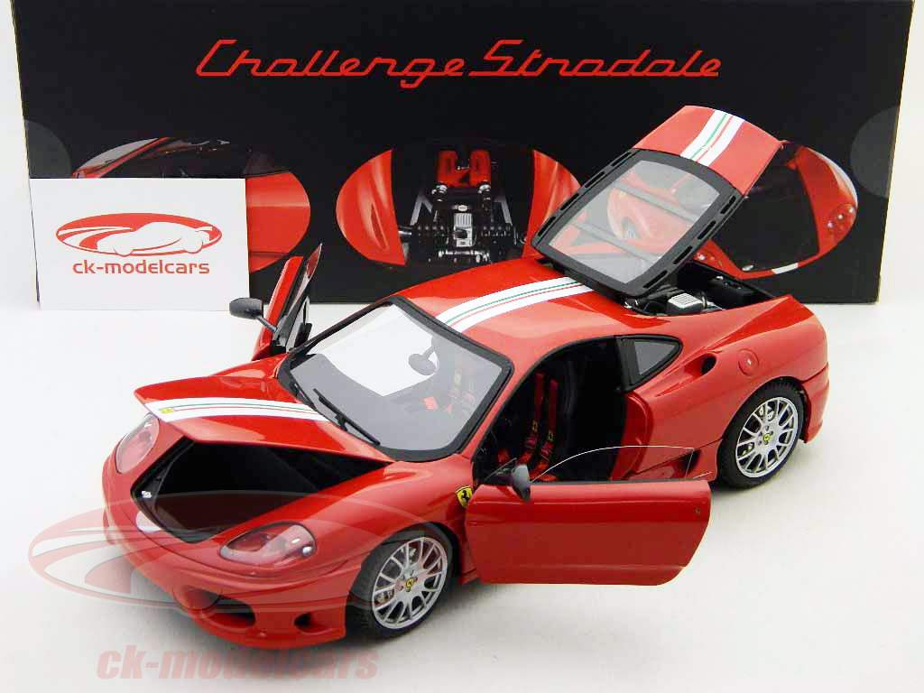 Ferrari F360 Modena Challenge Stradale 2003 rouge / rouge Hot Wheels Elite 1:18