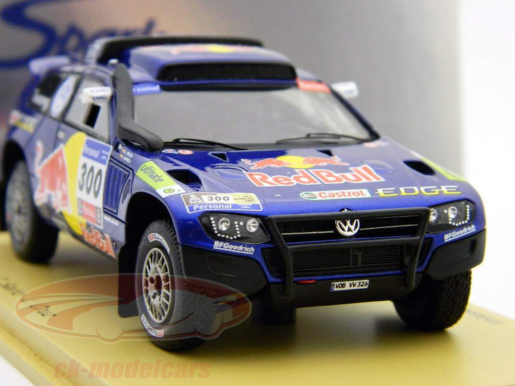 大众途锐赛车3红牛＃300第三达喀尔拉力赛2011 1:43星火