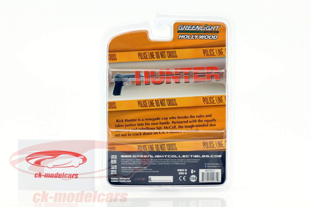 Rick Hunter's Dodge Monaco 築 1978 テレビシリーズ Hunter (1984-1991) グリーン メタリック 1:64 Greenlight