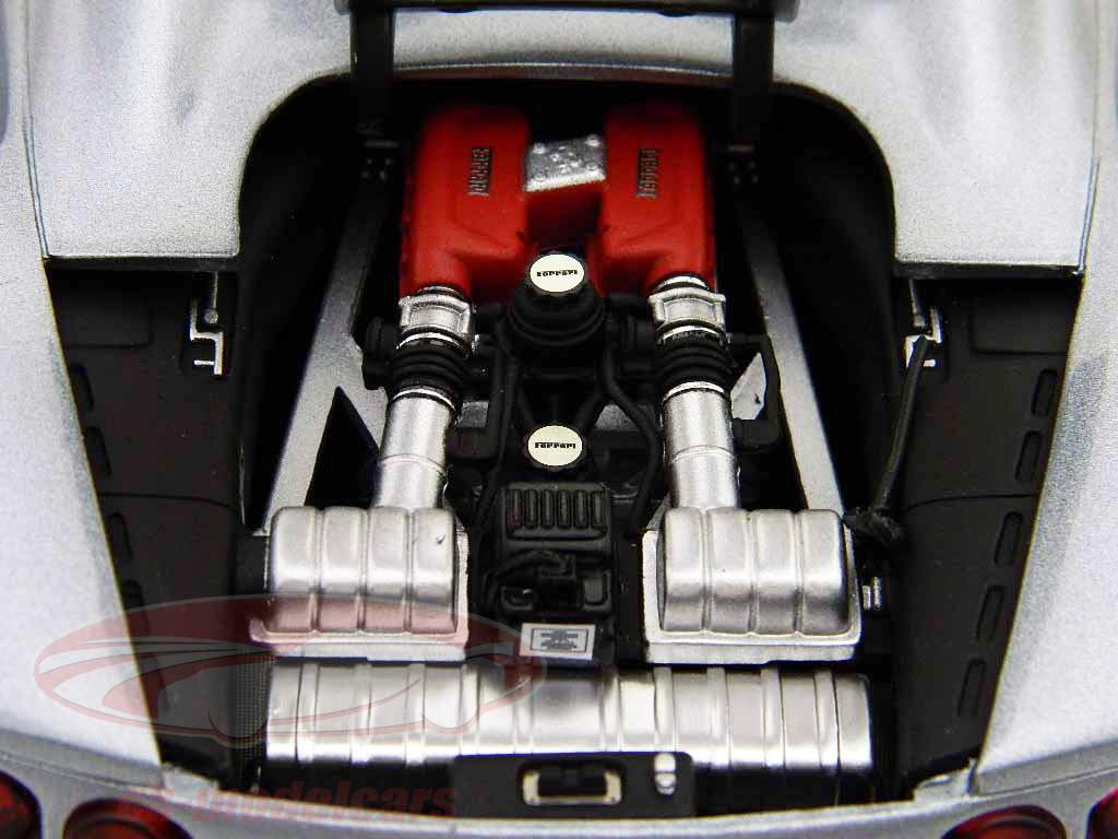 Ferrari 360 Modena Spyder zilvergrijs metallic 1:18 HotWheels Elite