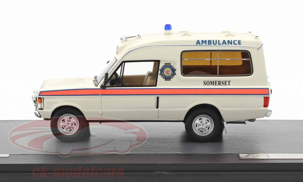 Land Rover Range Rover Herbert Lomas Somerset Ambulance Service ano de construção 1972 branco 1:43 Matrix