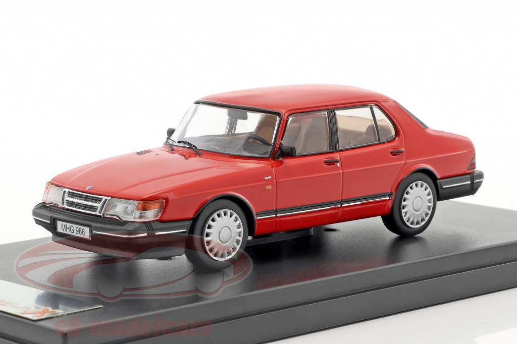 Saab 900i année de construction 1987 rouge 1:43 Premium X