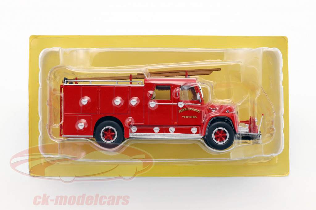 International Loadstar Wasterlain Verviers vigili del fuoco rosso 1:43 Altaya