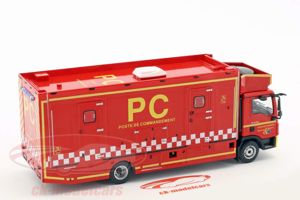 MAN TGL 12.250 Poste de Commandement corpo de Bombeiros vermelho / Branco / amarelo 1:43 Altaya