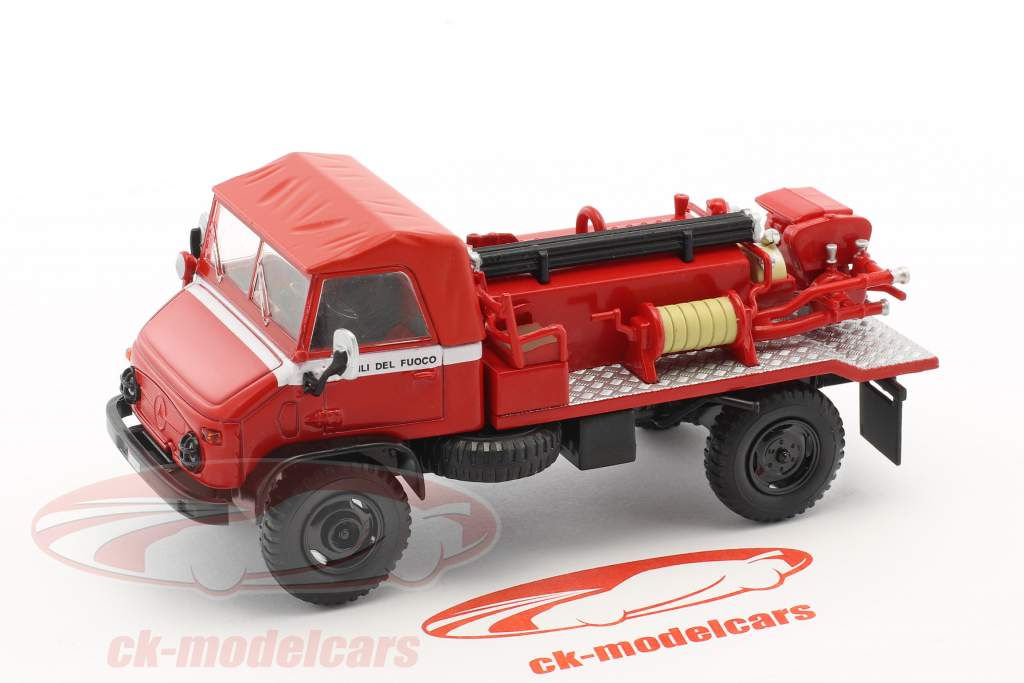 Mercedes-Benz Unimog 404 Fire Department red 1:43 Atlas