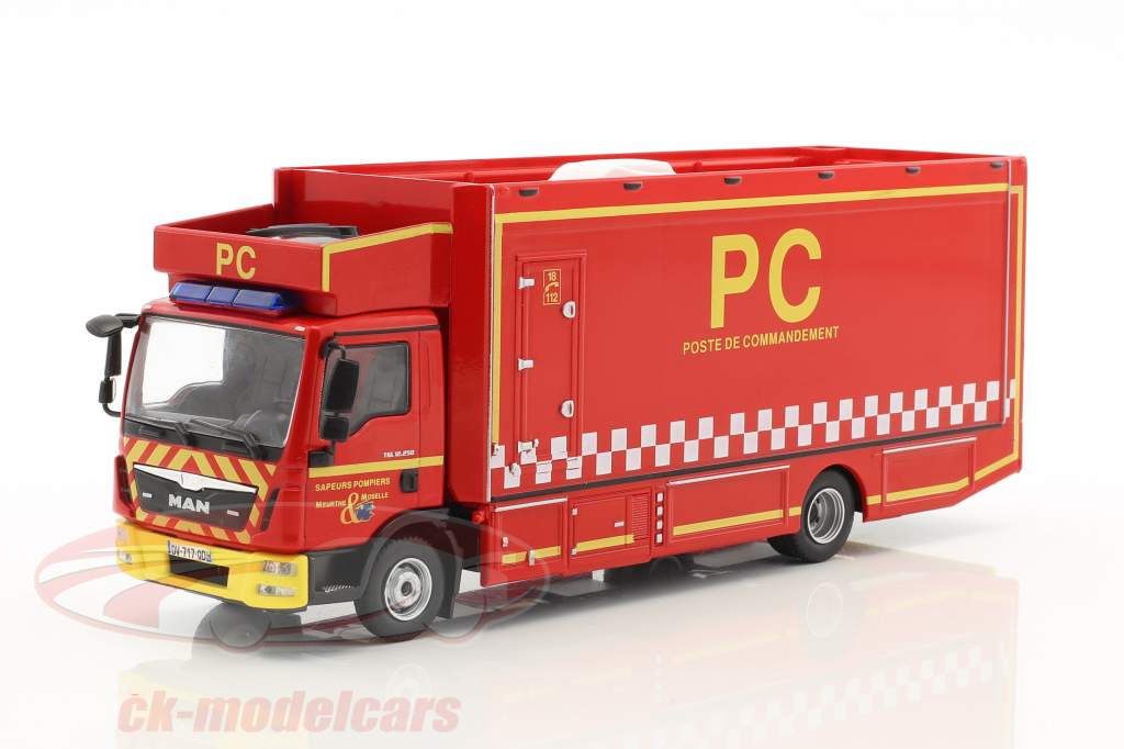 MAN TGL 12.250 Poste de Commandement corpo de Bombeiros vermelho / Branco / amarelo 1:43 Altaya