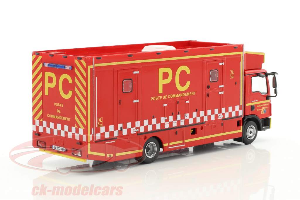 MAN TGL 12.250 Poste de Commandement corpo de Bombeiros vermelho / Branco / amarelo 1:43 Altaya