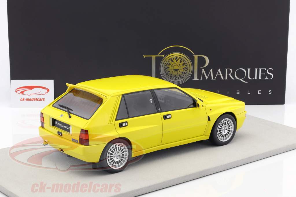 Lancia Delta Integrale Evolution Bouwjaar 1987 geel 1:12 TopMarques