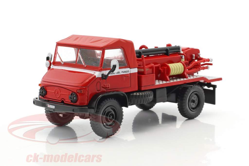 Mercedes-Benz Unimog 404 Fire Department red 1:43 Atlas