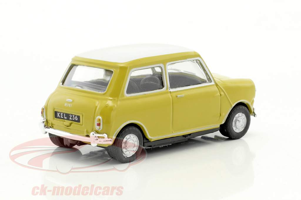 Mini Cooper 築 1969 マスタード 黄色 / 白 1:43 Cararama