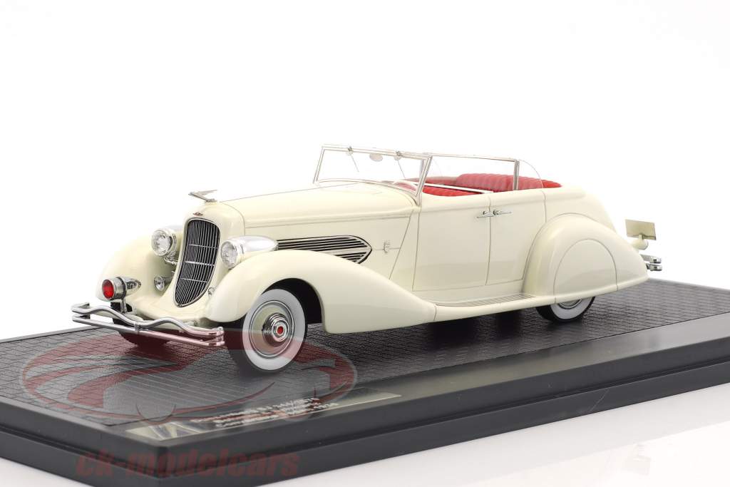 Duesenberg SJ 544-2570 Bohman & Schwartz convertible berline année de construction 1936 blanc 1:43 Matrix