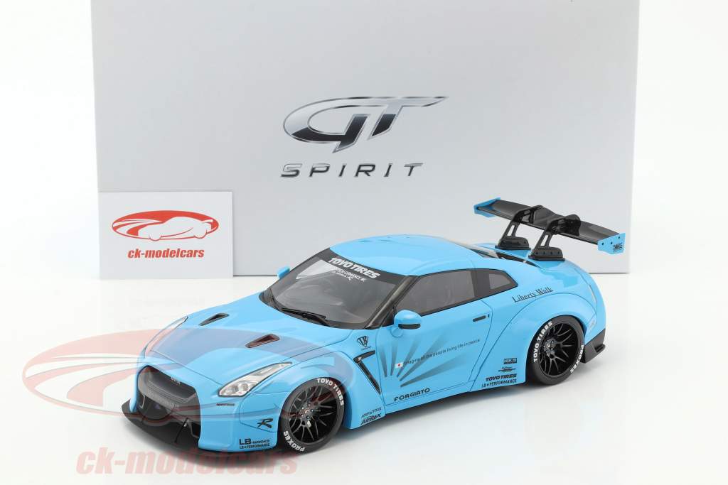 GT-SPIRIT 1:18 Nissan GTR (R35) LB Performance light blue