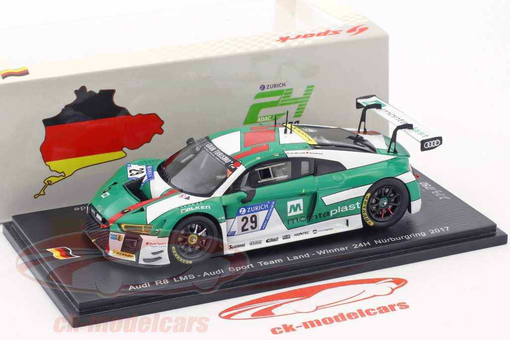ミニカー　1/43 Audi R8 LMS Audi Sport Team Land 24H Nurburgring 2019 C. Mies - R. Rast - K. van der Linde - C. Haase #29 [SG546] Spark 1:43 Audi R8 LMS #29 Winner 24h Nürburgring 2017 Audi