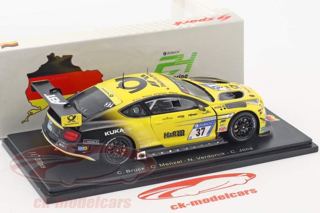 Bentley Continental GT3 #37 24h Nürburgring 2017 Bentley Team ABT 1:43 Spark