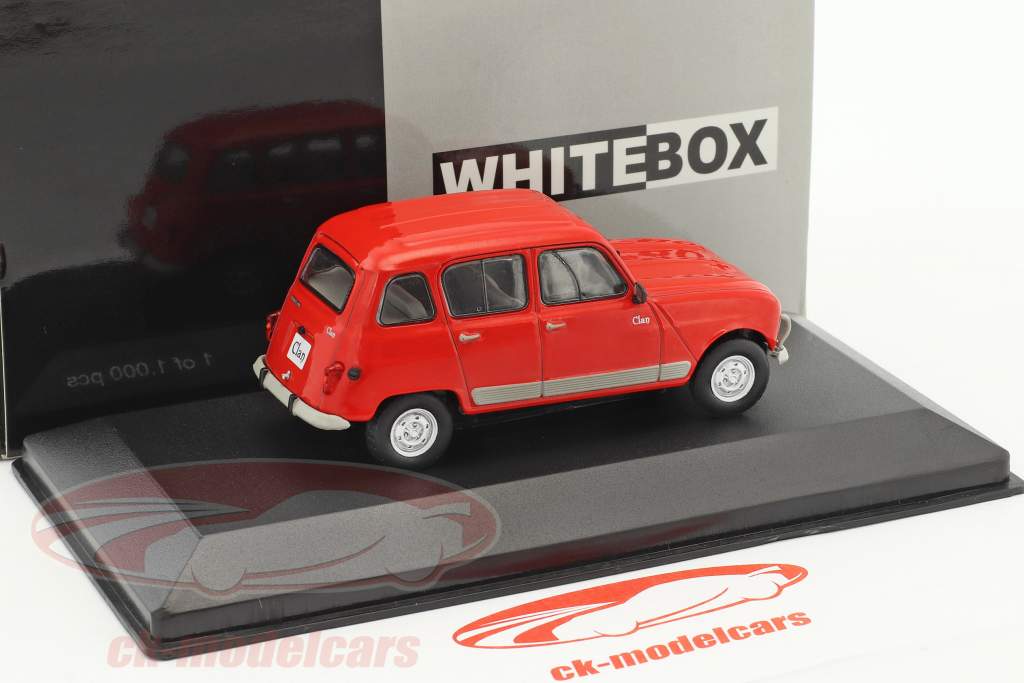 Renault 4 Clan Bouwjaar 1978 rood 1:43 WhiteBox