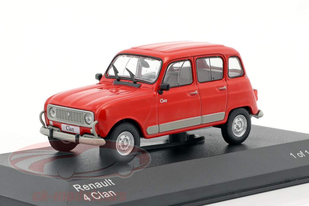 Renault 4 Clan Bouwjaar 1978 rood 1:43 WhiteBox