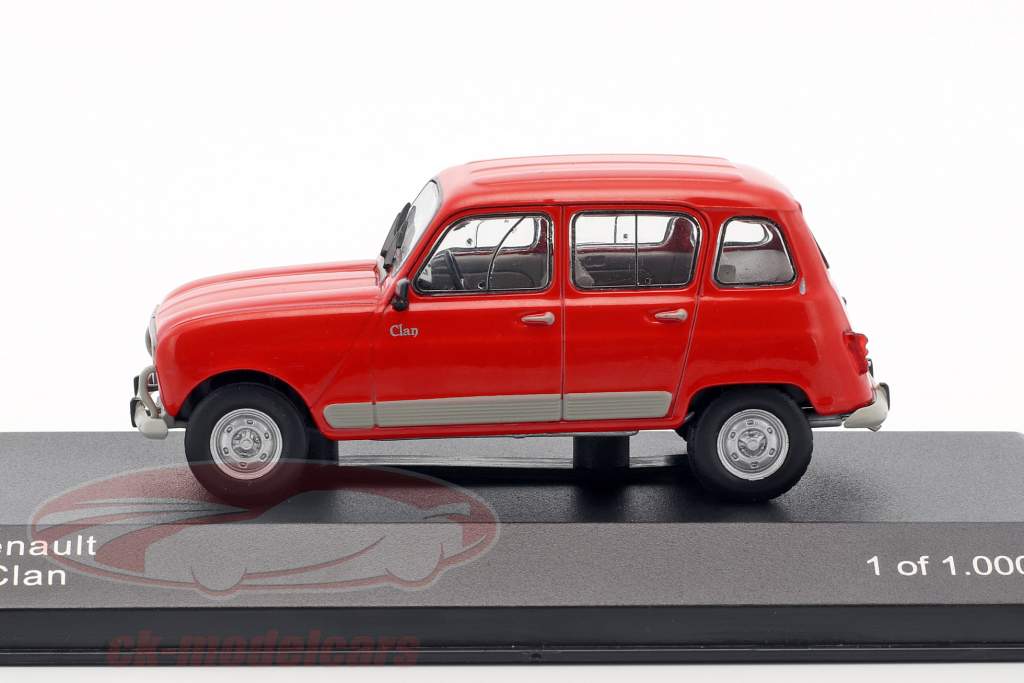 Renault 4 Clan Opførselsår 1978 rød 1:43 WhiteBox