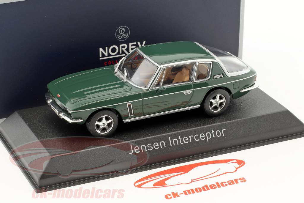 Jensen Interceptor year 1976 dark green 1:43 Norev