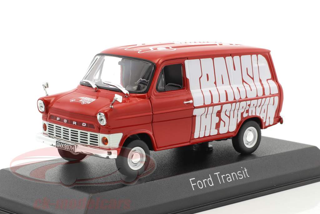 Ford Transit van Opførselsår 1965 rød 1:43 Norev