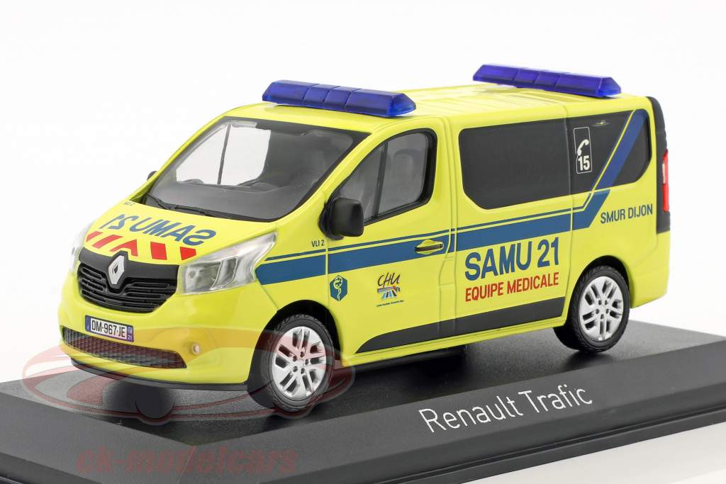 Renault Trafic SAMU année de construction 2014 jaune / bleu 1:43 Norev