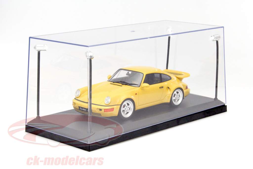 Vitrine LED Triple9 Pour Modèles Voiture 1:18 - Boîtier Transparent 35,5x15,6x16 Cm Avec 4 LEDs