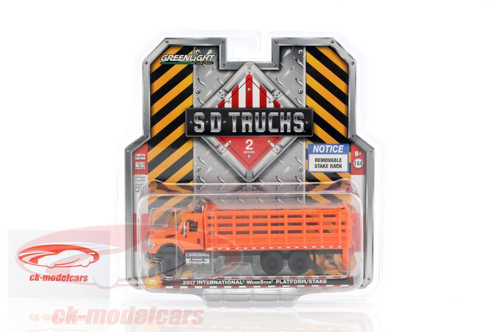 International WorkStar Platform / Stake year 2017 orange 1:64 Greenlight