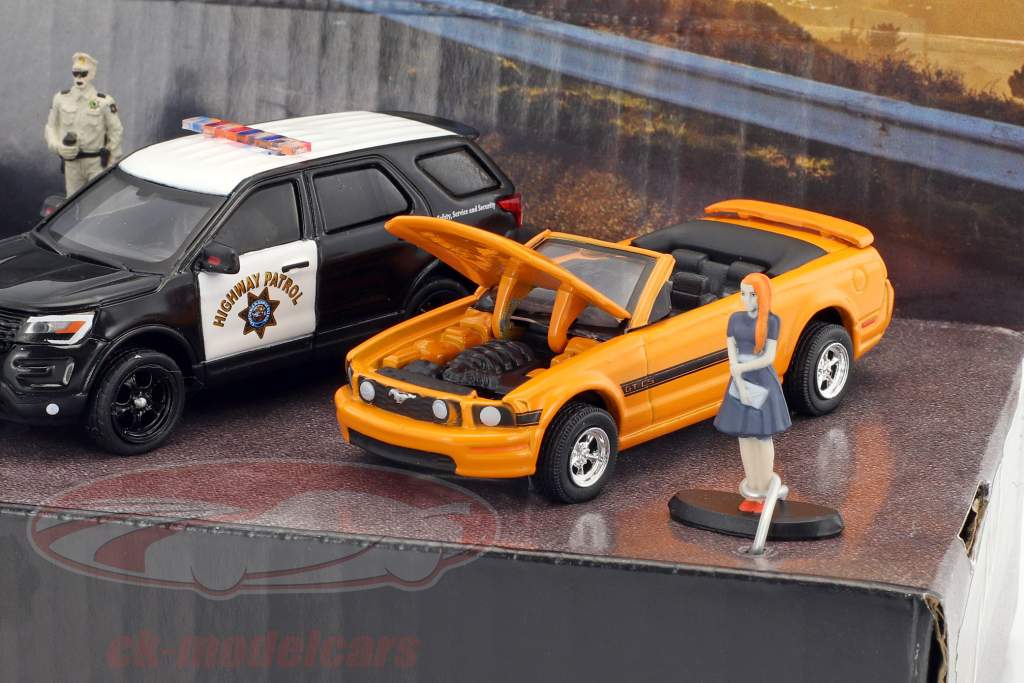 4-Car Set Pacific Coast Highway Road Trip 1:64 Greenlight