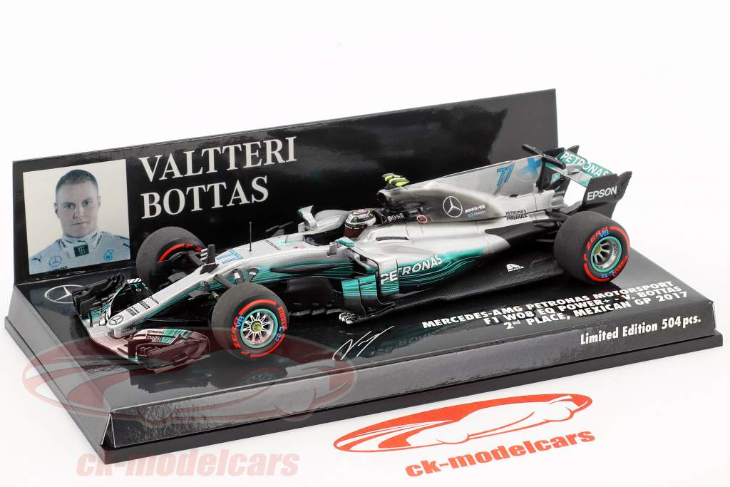 Valtteri Bottas Mercedes F1 W08 EQ Power  #77 2º Mexiko GP F1 2017 1:43 Minichamps