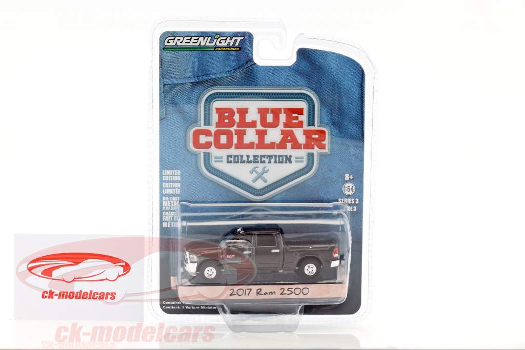 Dodge Ram 2500 ano de construção 2017 cinza escuro 1:64 Greenlight