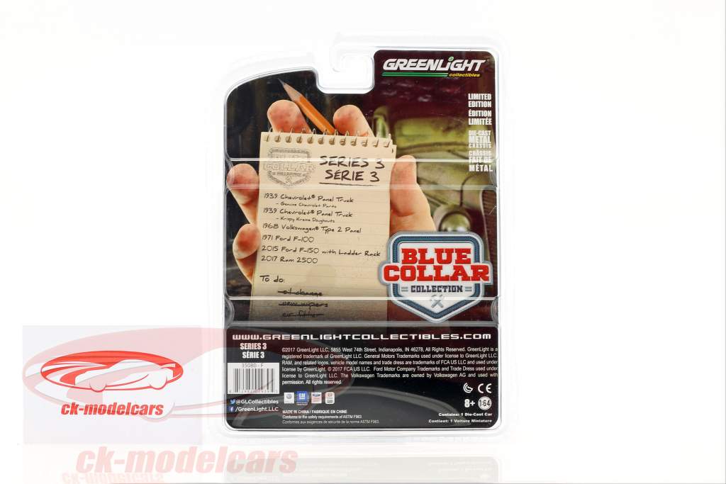 Dodge Ram 2500 year 2017 dark gray 1:64 Greenlight