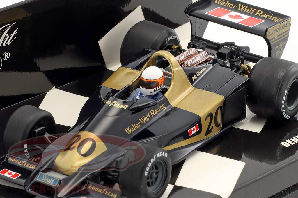 Jody Scheckter Wolf Ford WR1 #20 fórmula 1 1977 1:43 Minichamps falso sobreembalaje