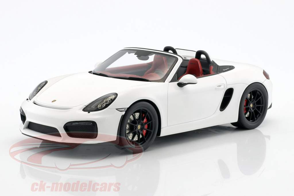 Porsche Boxster Spyder año de construcción 2016 blanco 1:18 Spark