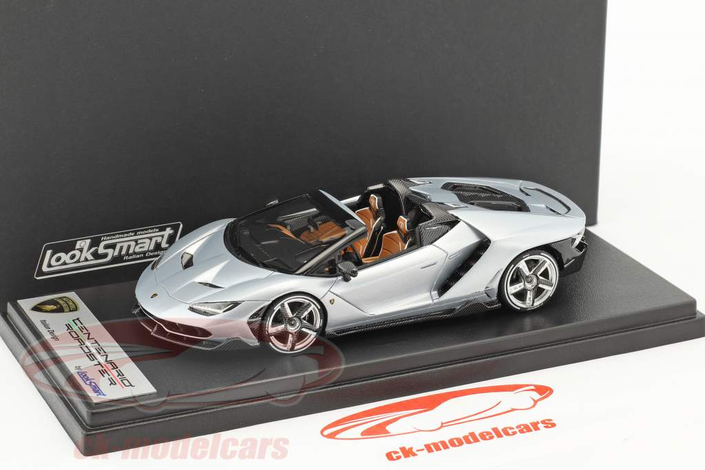 Lamborghini Centenario Roadster 銀 1:43 LookSmart