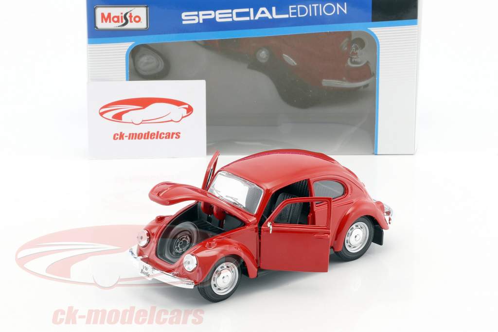 Volkswagen VW Beetle year 1973 red 1:24 Maisto