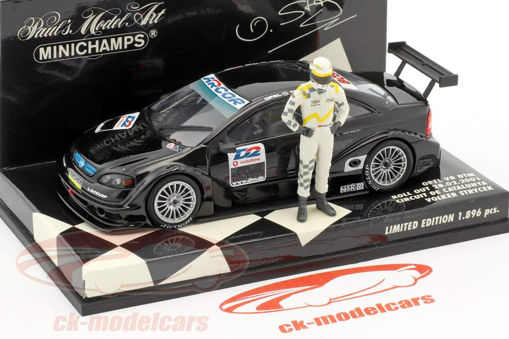 Volker Strycek Opel V8 DTM Roll Out Catalunya 2001 1:43 Minichamps