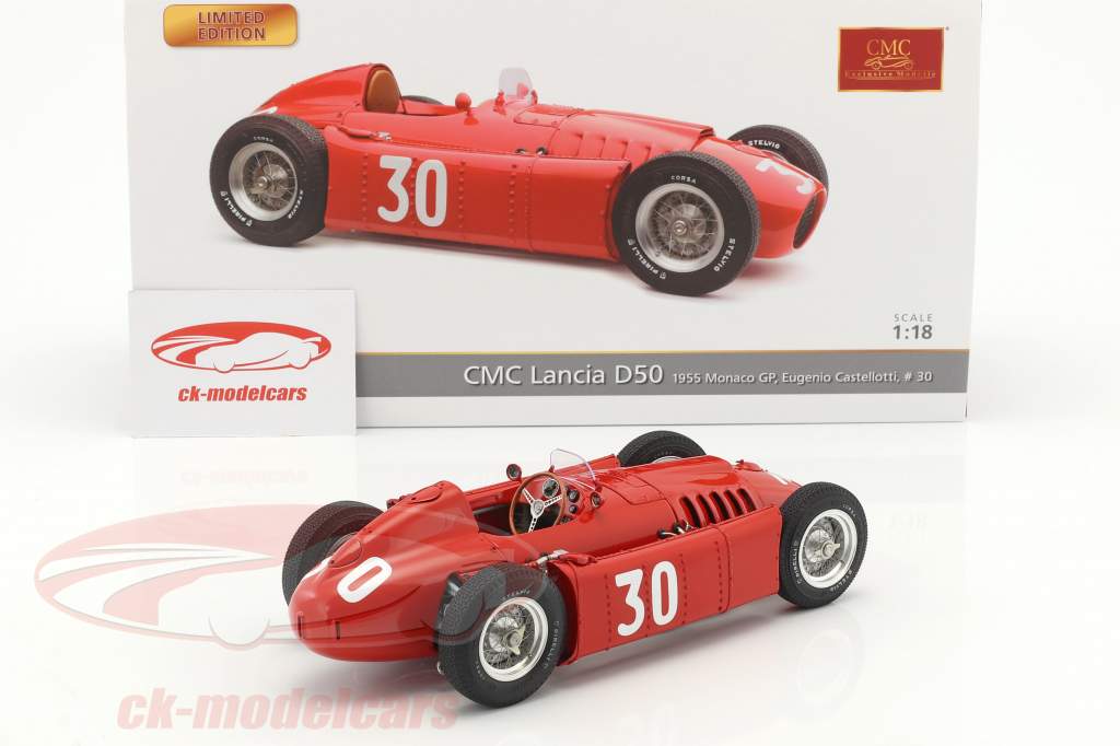Lancia D50 #30 第2回 Monaco GP 式 1 1955 Eugenio Castellotti 1:18 CMC