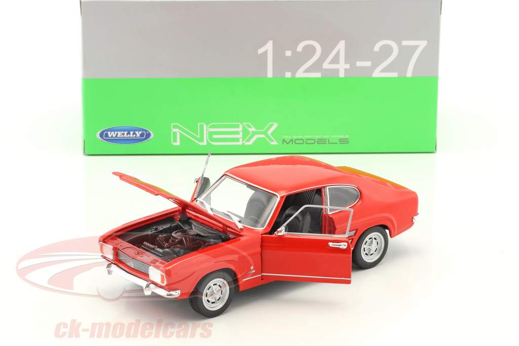Ford Capri 建造年份 1969 红 1:24 Welly