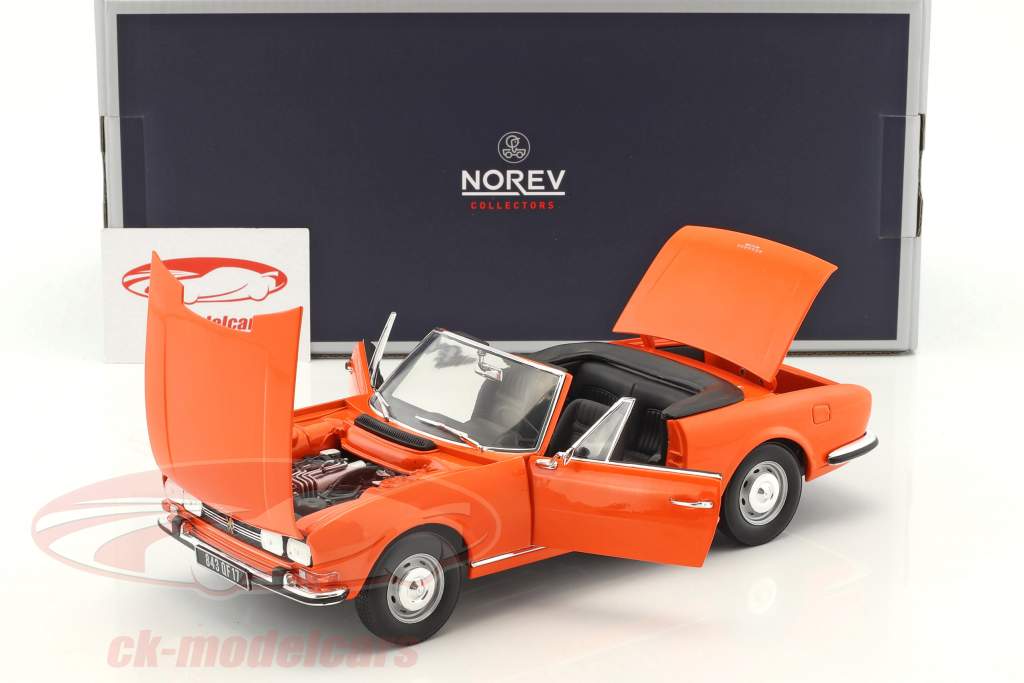【美品】NOREV Peugeot504 Cabriolet 1/18 Norev 1:18 Peugeot 504 Cabriolet year 1970 orange 184826