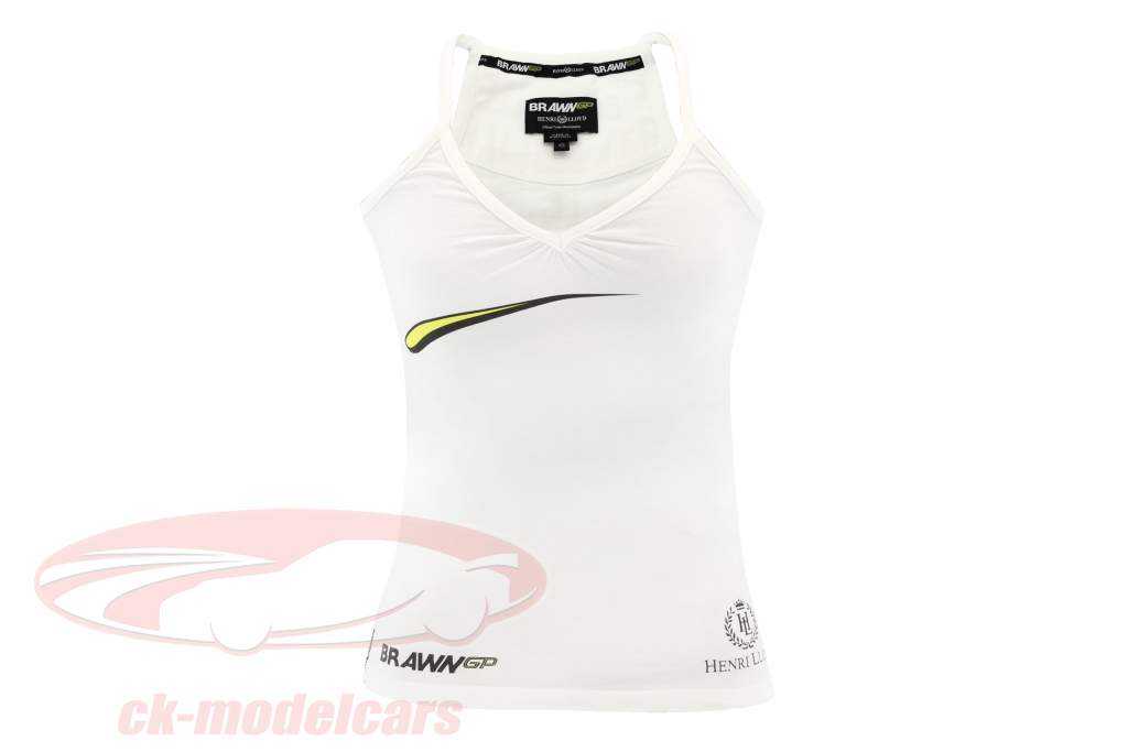 Brawn GP formule 1 2009 V hals vest Dames wit