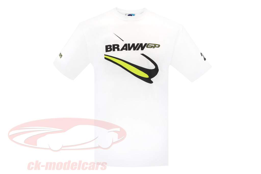 Jenson Button #22 Brawn GP формула 1 2009 T-Shirt белый