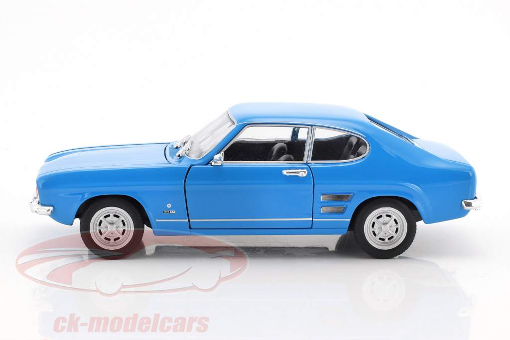 Ford Capri year 1969 light blue 1:24 Welly