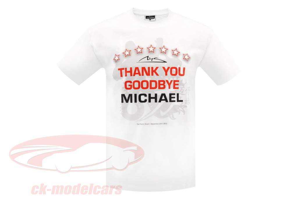 ミハエル・シューマッハTシャツはあなたにさようならマイケル・サイズM媒体をありがとう